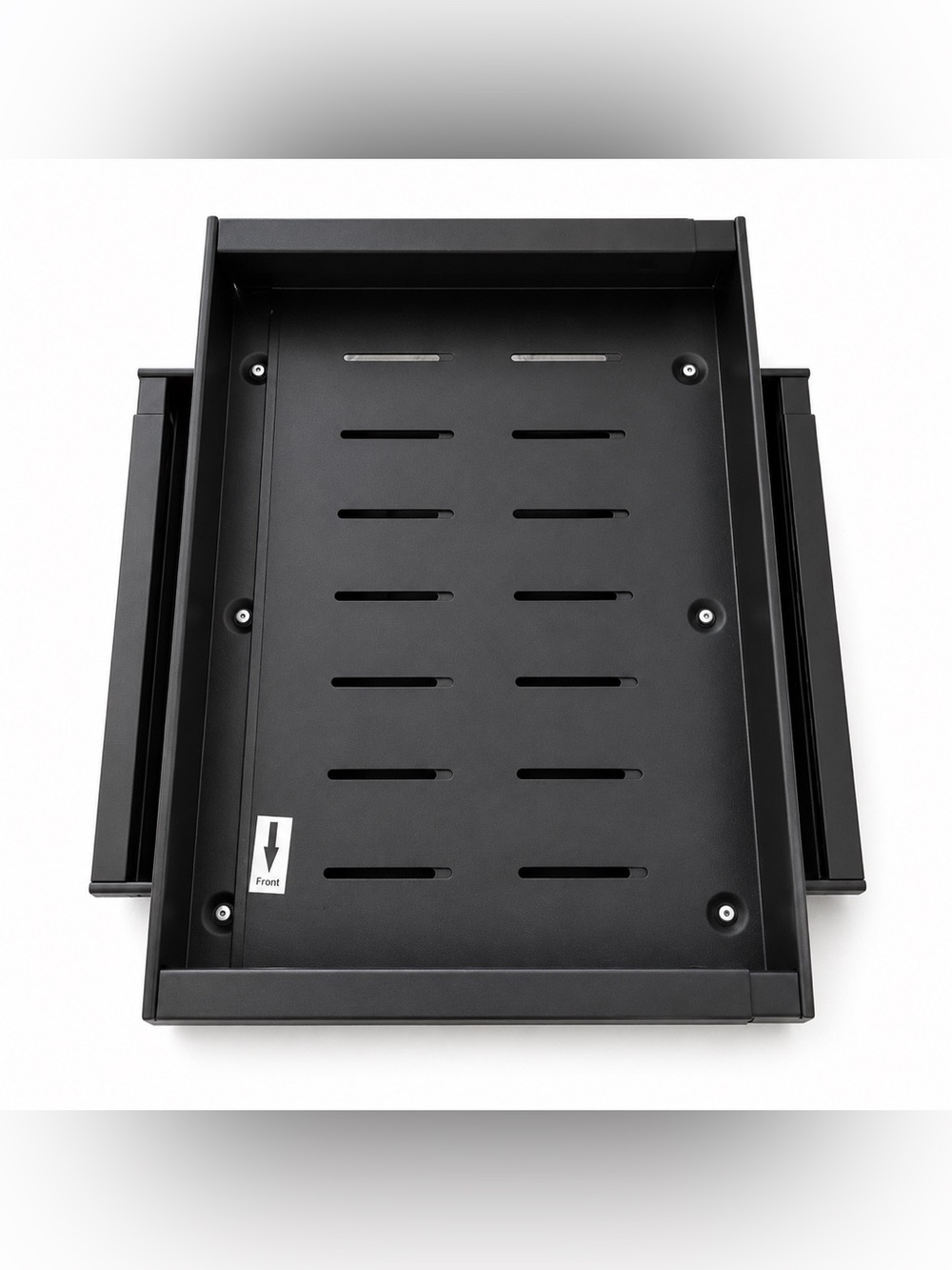 (2) Pack Expandable Pull Out Cabinet Organizer Shelf Drawer Black Metal